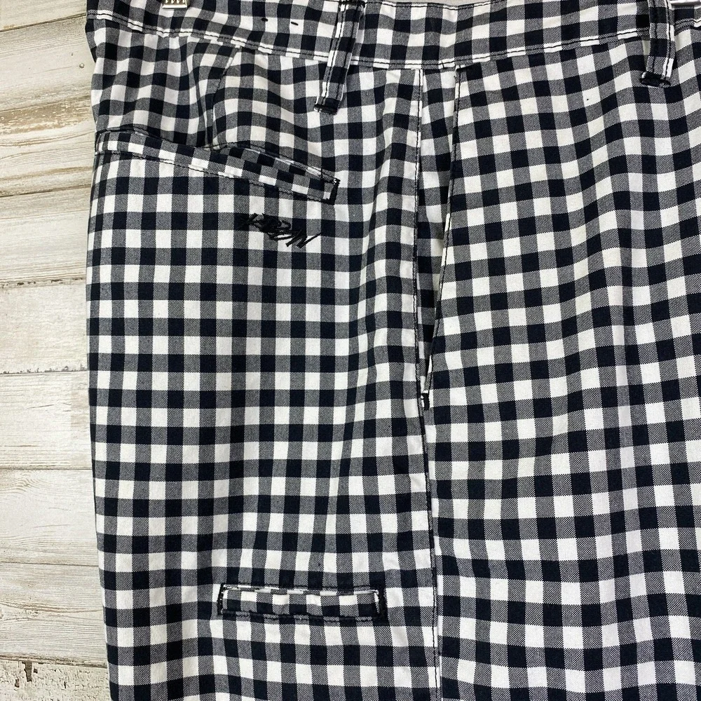 KROW Mens Shorts Black White Check Plaid Sz 32 Skater Motocross BMX Street Wear